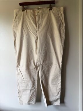 J. Crew Off-White Straight-Leg Chinos